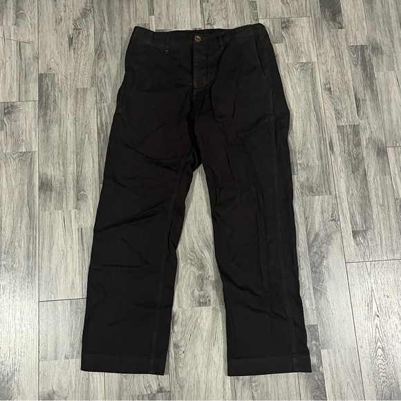 Visvim Buckle-Back Men’s 30 Wide-Fit Black Heavyweight Twill Chino EUC